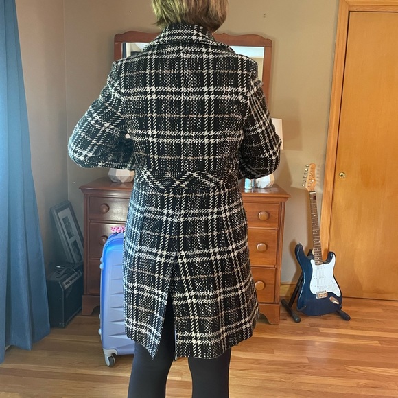 Wool-blend plaid coat - Picture 4 of 7